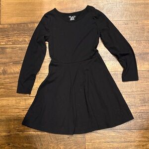 The Children's Place Black Long Sleeve Dress size 7/8